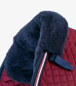 Premier Equine Close Contact Merino Wool European Saddle Pad - GP/Jump Square -Finest Equestrian Supplies close contact merino wool european half lined gp jump square burgundy navy 3 1 jpg