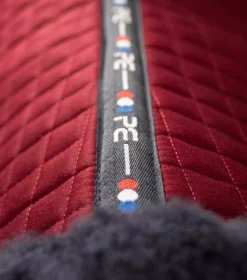 Premier Equine Close Contact Merino Wool European Saddle Pad - GP/Jump Square -Finest Equestrian Supplies close contact merino wool european half lined gp jump square burgundy navy 6 1 jpg