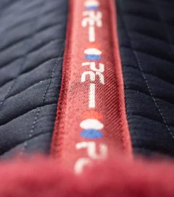 Premier Equine Close Contact Merino Wool European Saddle Pad - GP/Jump Square -Finest Equestrian Supplies close contact merino wool european half lined gp jump square navy burgundy 6 1 jpg