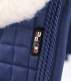 Premier Equine Close Contact Merino Wool European Saddle Pad - GP/Jump Square -Finest Equestrian Supplies close contact merino wool european half lined gp jump square navy natural 2 1 jpg