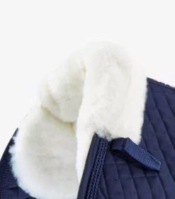 Premier Equine Close Contact Merino Wool European Saddle Pad - GP/Jump Square -Finest Equestrian Supplies close contact merino wool european half lined gp jump square navy natural 3 1 jpg