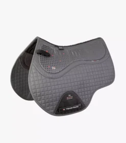 Premier Equine Close Contact Tech Grip Pro Anti Slip Saddle Pad Gp Jump Square -Finest Equestrian Supplies close contact tech grip pro anti slip saddle pad gp jump square grey 1 jpg