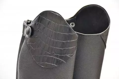 Rhinegold De-Luxe Leather Riding Boots With Mock Croc Trim 13 Rhinegold De-Luxe Leather Riding Boots With Mock Croc Trim - Image 11