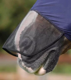 Premier Equine Comfort Tech Lycra Fly Mask Xtra -Finest Equestrian Supplies comfort tech xtra lycra fly mask navy 6 4 jpg