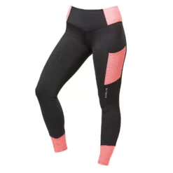 Dublin Power Performance Mid Rise Colour Block Tights -Finest Equestrian Supplies coral1 1 3 jpg