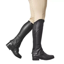 Dublin Stretch Fit Half Chaps Adults -Finest Equestrian Supplies dublin stretch fit half chaps black patent 5 jpg
