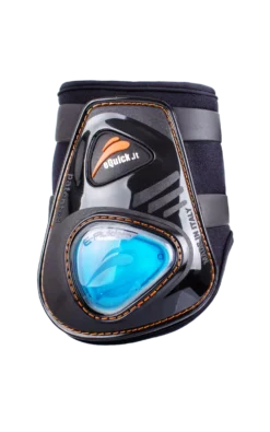 EQuick Eshock Fetlock Boots -Finest Equestrian Supplies eshock rear black 1 3 png
