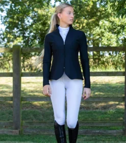 Premier Equine Finio Ladies Competition Show Jacket -Finest Equestrian Supplies finio competition jacket black 2 5 jpg