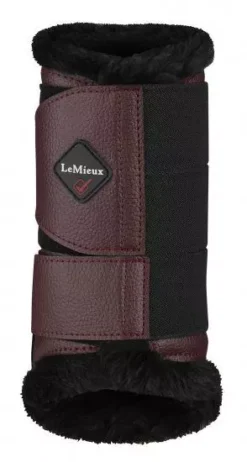 LeMieux Fleece Lined Brushing Boots Pair -Finest Equestrian Supplies fleece lined brushing boots rioja 4 1 jpg