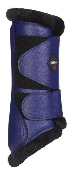 LeMieux Fleece Lined Brushing Boots Pair -Finest Equestrian Supplies fleece lined ink close 1 jpeg