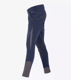 Premier Equine Gando Boys Gel Knee Riding Breeches -Finest Equestrian Supplies gando boys gel knee riding breeches navy 3 1 4 jpg
