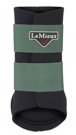LeMieux Grafter Brushing Boots -Finest Equestrian Supplies grafter brushing boots hunter green outside 1 1 jpg