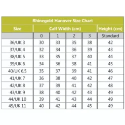 Rhinegold Hanover Long Leather Riding Boot -Finest Equestrian Supplies hanover chart web 4 38 jpg