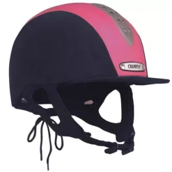 Champion Junior X Air Plus Riding Hat -Finest Equestrian Supplies hat xair navy pink 600x600 3 5 6 jpg