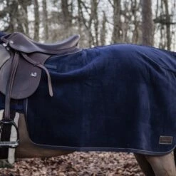 Kentucky Horsewear Kentucky Quarter Rug Heavy Fleece -Finest Equestrian Supplies heavy navy on horse 1