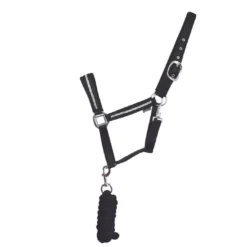 Hy Equestrian Sparkling Head Collar And Lead Rope Set 26 Hy Equestrian Sparkling Head Collar And Lead Rope Set -Finest Equestrian Supplies hy equestrian sparkling head collar black 1 2 jpg