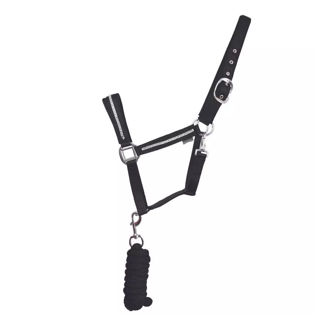 Hy Equestrian Sparkling Head Collar And Lead Rope Set 3 Hy Equestrian Sparkling Head Collar And Lead Rope Set