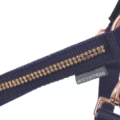 Hy Equestrian Sparkling Head Collar And Lead Rope Set 35 Hy Equestrian Sparkling Head Collar And Lead Rope Set -Finest Equestrian Supplies hy equestrian sparkling head collar navy close 3 jpg