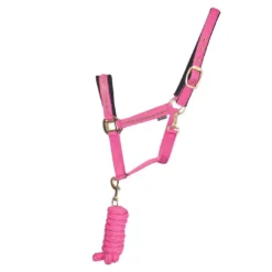 Hy Equestrian Sparkling Head Collar And Lead Rope Set 30 Hy Equestrian Sparkling Head Collar And Lead Rope Set -Finest Equestrian Supplies hy equestrian sparkling head collar pink 3 jpg