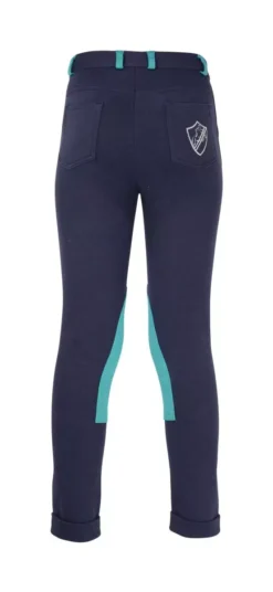 HyPerformance Belton Children's Jodhpurs 31 HyPerformance Belton Children's Jodhpurs -Finest Equestrian Supplies hyperformance belton childrens jodhpurs navy teal c 2 jpg