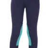 HyPerformance Belton Children's Jodhpurs -Finest Equestrian Supplies hyperformance belton childrens jodhpurs navy teal 1 jpg