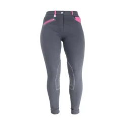 HyPERFORMANCE Diesel Ladies Jodhpurs -Finest Equestrian Supplies hyperformance diesel ladies jodhpurs charcoal pink b jpg