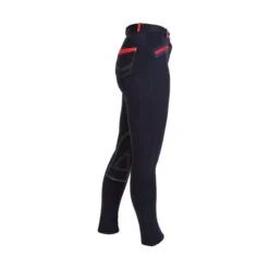HyPERFORMANCE Diesel Ladies Jodhpurs -Finest Equestrian Supplies hyperformance diesel ladies jodhpurs navy red side jpg