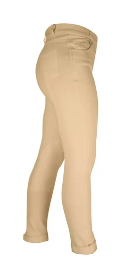 HyPERFORMANCE Melton Childs Jodhpurs -Finest Equestrian Supplies hyperformance melton childrens jodhpurs beige b jpg