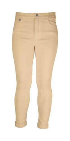 HyPERFORMANCE Melton Childs Jodhpurs -Finest Equestrian Supplies hyperformance melton childrens jodhpurs beige 1 jpg