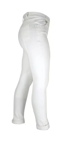 HyPERFORMANCE Melton Childs Jodhpurs -Finest Equestrian Supplies hyperformance melton childrens jodhpurs white b 5 jpg