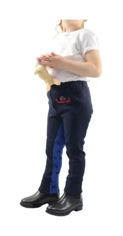 HyPERFORMANCE Tractors Rock Tots Jodhpurs -Finest Equestrian Supplies hyperformance tractors rock tots jodpurs navy navy 1 jpg
