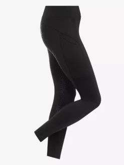 LeMieux Full Grip Brushed Pull On Tights -Finest Equestrian Supplies it02231 product brushedpullonbreech black 2 5 jpg