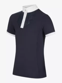 LeMieux Young Rider Belle Show Shirt -Finest Equestrian Supplies it03015 product yrbelleshowshirt navy 2 2 jpg