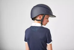 LeMieux Young Rider Belle Show Shirt -Finest Equestrian Supplies it03015 studio yrbelleshowshirt navy 3 3 jpg