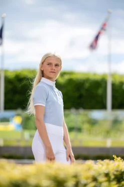 LeMieux Young Rider Belle Show Shirt -Finest Equestrian Supplies it03016 lifestyle yrbelleshowshirt mist 1 3 jpg