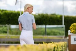 LeMieux Young Rider Belle Show Shirt -Finest Equestrian Supplies it03016 lifestyle yrbelleshowshirt mist 2 3 jpg