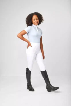 LeMieux Young Rider Belle Show Shirt -Finest Equestrian Supplies it03016 studio yrbelleshowshirt mist 1 3 jpg