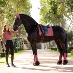 Lemieux ProSport Suede Dressage Square -Finest Equestrian Supplies it03267 lifestyle suededressagepad orchid 10 2 jpg