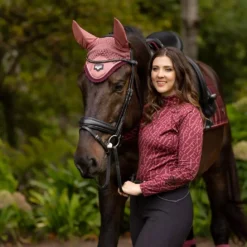 LeMieux Loire Fly Hoods -Finest Equestrian Supplies it03272 lifestyle loireflyhood orchid 5 2 jpg