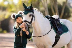 LeMieux MINI Fly Hood 37 LeMieux MINI Fly Hood -Finest Equestrian Supplies it03279 lifestyle miniflyhood spruce 1 1 jpg