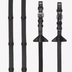 LeMieux Soft Rubber Reins With Stoppers 24 LeMieux Soft Rubber Reins With Stoppers -Finest Equestrian Supplies it03781 product softrubberreinswithstoppers black silver 1 1 jpg
