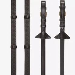 LeMieux Soft Rubber Reins With Stoppers 19 LeMieux Soft Rubber Reins With Stoppers -Finest Equestrian Supplies it03785 product softrubberreinswithstoppers brown brass 1 1 jpg