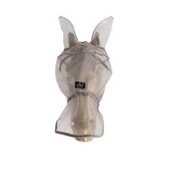 Kentucky Horsewear Kentucky Fly Mask Classic With Ears And Nose -Finest Equestrian Supplies kentucky horsewear fly mask classic with ears and nose beige front 1 jpg