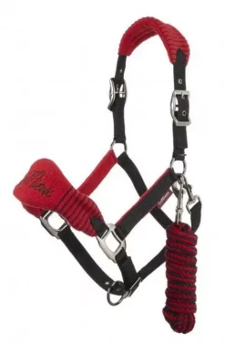 LeMieux Vogue Fleece Headcollar & Leadrope 36 LeMieux Vogue Fleece Headcollar & Leadrope -Finest Equestrian Supplies lemieux vogue fleece headcollar leadrope chilli 1 jpg