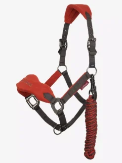 LeMieux Vogue Fleece Headcollar & Leadrope 34 LeMieux Vogue Fleece Headcollar & Leadrope -Finest Equestrian Supplies lm vogueheadcollar sienna hr 7 4 jpg