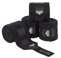LeMieux Loire Polo Bandages 4 Pack -Finest Equestrian Supplies loire polo bandages black 1 jpg