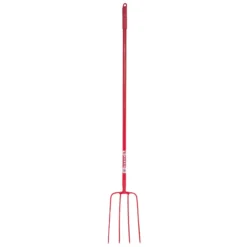 Red Gorilla 4 Prong Manure Fork Long Handle 48" -Finest Equestrian Supplies long handle red 1 jpg