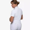 Premier Equine Luciana Ladies Short Sleeve Tie Shirt -Finest Equestrian Supplies lucian white shirt 3 4 jpg