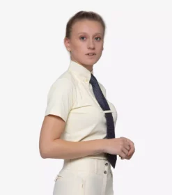 Premier Equine Luciana Ladies Short Sleeve Tie Shirt -Finest Equestrian Supplies luciana vanila shirt 2 5 jpg