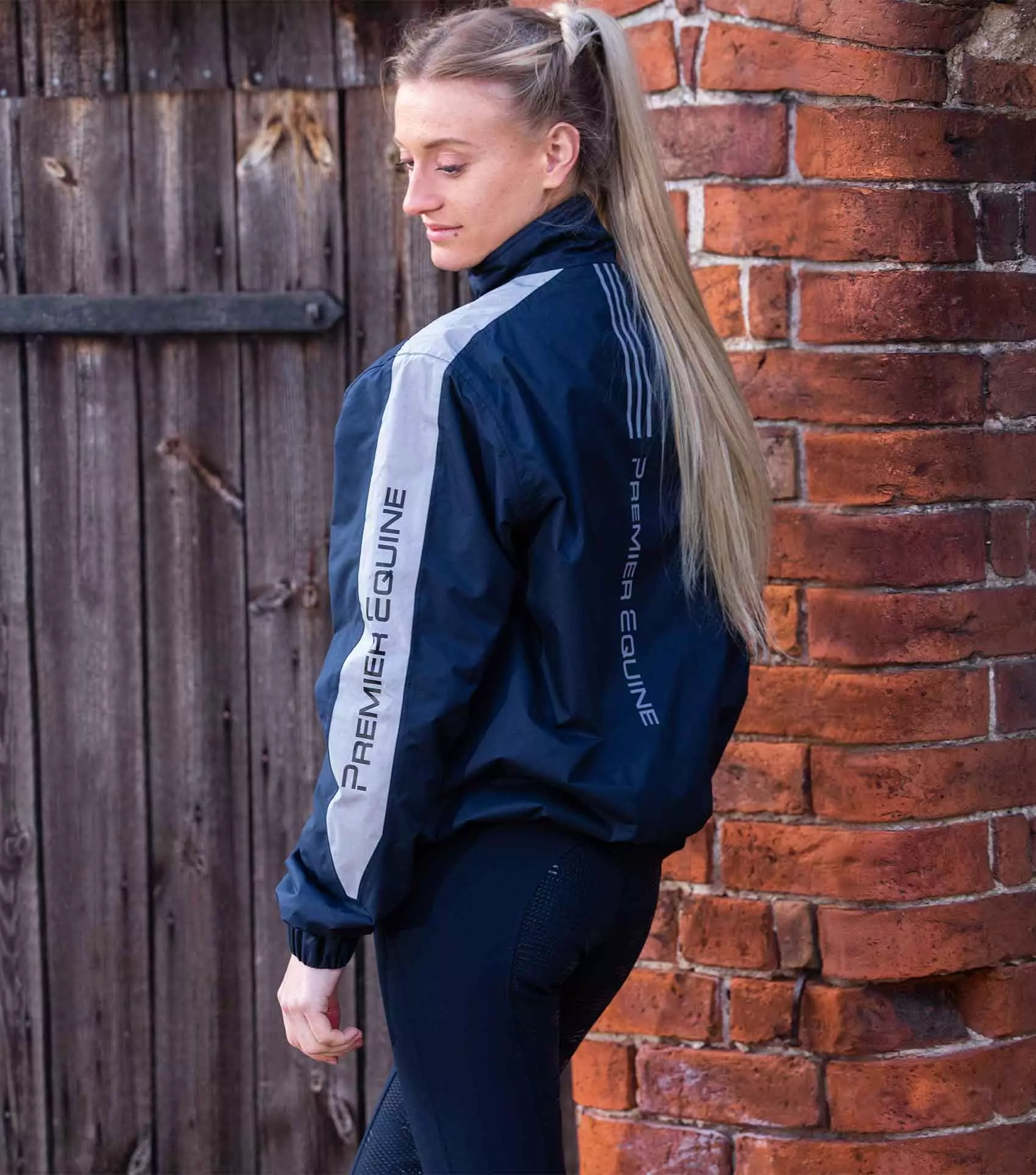 Premier Equine Lumen Reflective Unisex Riding Jacket - Navy 13 Premier Equine Lumen Reflective Unisex Riding Jacket - Navy - Image 11